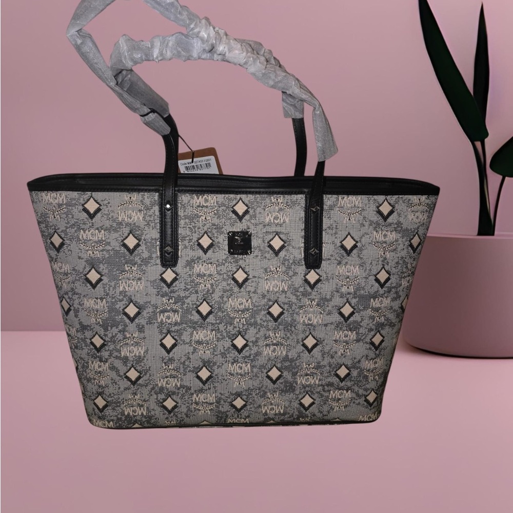 MCM Black and Cream Tote Bag